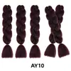 Perucas de Dreadlock de Fibra Sintética para Comércio Exterior Atacadista, Extensões de Cabelo Longo Tingidas em Degradê para Mulheres, Cabelo Trançado, Tranças Africanas Grossas