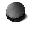 Alfombrilla cuadrada para taza de té de cuero en stock transfronteriza se puede fijar logo de empresa hilo de coser con borde aceitado alfombrilla redonda para taza de cuero pu