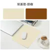 Pad de Mouse para Computadora de Doble Cara y Cara Única Color Sólido Pad de Escritorio de Gama Alta Pad de Oficina Cuero Simple Impermeable y a Prueba de Aceite