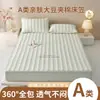 Funda de Cama Rellena de Soja Amigable con la Piel Clase A Cubierta de Colchón Personalizada Transfronteriza Cubierta de Cama Antideslizante Acolchado de Panal Cubierta de Cama de Media Cobertura
