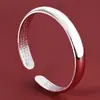 Pulsera de cobre blanco plateado con forma de corazón de lluvia de meteoros para mujer, de extremo abierto, lisa, sólida, pulsera estrellada, regalo para novia o madre