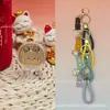 Colgante pequeño de oro puro 999 "Hazte Rico y Hermoso", serie Oso Violento, cordón, regalo promocional para transmisión en vivo, venta al por mayor