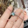 Pulsera de gemas irregulares color azul agua de Venecia original Camellia chapada en 18K estilo de lujo ligero pulsera tesoro azul marino de alta calidad