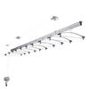 Tendedero Retráctil Manual con Doble Barra para Balcón, Montaje Superior Automático, Tendedero Telescópico Manual para Ropa y Colchas, Montaje en Superficie