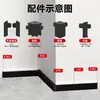 Rodapié Continuo Ultraestrecho de 2 cm de Aleación de Aluminio Línea de Esquina Invisible Empotrada Rodapié Metálico Minimalista Expuesto y Oculto