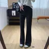 ¡Estilo Maillard! Jeans acampanados adelgazantes de tiro alto con elasticidad en cuatro direcciones para mujer, pantalones de campana ajustados para otoño que realzan los glúteos