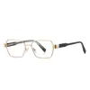 Armazón de Gafas de Moda Transfronterizo 3161Cp Inserto Tirachinas Estilo Neutro Poligonal Personalizado Gafas Antiluz Azul