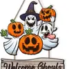 Artesanías de madera para Halloween, letreros para puerta, decoración del hogar, regalos colgantes, diseño de fondo para el hogar, decoración de ambientes.