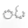 F136 Titânio Estrela Anel Fechado Brincos de Anel Fechado Piercing Labial Piercing Nasal Liga de Titânio G23 Joias para Piercing Brincos