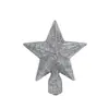 Decoração de topo de árvore de Natal estrela vermelha de topo de árvore pentagrama dourado decoração de Natal estrela plana de cinco pontas 10CM 15CM 20CM