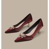 Zapatos de Boda Ankela Red de Dos Maneras 2025 Nuevos Zapatos de Boda de Punta Fina Estilo Francés Zapatos de Salón para Vestido de Novia Tacones Altos Elegantes con Pedrería para Mujer