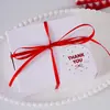 Preço de 6 Peças Novo Laço Vermelho de Agradecimento Redondo Decorativo Autoadesivo DIY Adesivo de Cozimento Selo