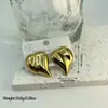 Pendientes geométricos de acero inoxidable a rayas estilo ins transfronterizos europeos y americanos, modernos y versátiles, venta al por mayor de fabricantes de pendientes transfronterizos