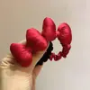 Dulce Otoño e Invierno Relleno de Algodón Estéreo Lazo Pequeño Cuerda para el Cabello de Intestino Delgado Alta Elasticidad No Daña el Cabello Lazo para Cola de Caballo Flor