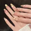 Yi Wo [Creme Estrela Ya Meng] gato de fita olho de gato luz de luxo gelo branco através de diamante de pilha francesa armadura pura usada à mão