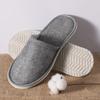 Pantuflas desechables de hotel verano Lino transpirable hotel estancia en casa moneda puede añadir logo pantuflas fabricantes mayoristas