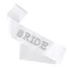 Suprimento Exclusivo Transfronteiriço Conjunto de Alça para Véu de Noiva Preto e Branco Alça de Cetim para Noiva Acessórios para Festa de Despedida de Solteira Casamento