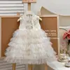 [Liquidação] Vestidos Infantis Novo Estilo de Verão Doce Novo Estilo Chinês Vestido Formal Sem Mangas Vestido Princesa para Meninas