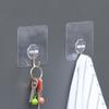 Gancho adhesivo transparente para puerta de cocina, sin clavos, sin costuras, para pared, baño, creativo, pequeño, al por mayor