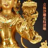 Vila Tibetana Bronze Dourado 'Bodhisattva Manjushri' Uso Interno Doméstico Cor Pérola Incrustada 'Manjushri' Estátua de Buda de Bronze Ornamento