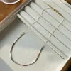 Nueva Cadena para Clavícula de Perla de Alto Grado Estilo Étnico Retro Estilo Chino Color Morandi Francés Collar de Cuentas de Arroz Importadas para Mujer