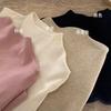 Versátil meia gola tartaruga camisola inferior camisa outono e inverno Novo estilo coreano slim fit suéter elegante estilo ocidental quente emagrecimento das mulheres