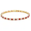 Pulseira Xiyin colorida com formato de olho e zircônia cúbica quadrada, uma peça de joalheria elegante e estilosa com um toque de luxo europeu e americano
