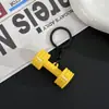 Série Fitness Chaveiro de Borracha Macia Alto Valor de Cor Pingente de Haltere Barra Acessórios de Joias para Pendurar na Bolsa Presente