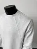 Camiseta de Manga Larga Desestructurada Peso Pesado Americana Cleanfit Marca de Moda para Hombre Sudadera Cuadrada Hombro Derecho Camisa Holgada para Capas