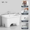 Fregadero Mopero Pequeño para Balcón de Casa, Lavabo para Piso de Baño, Fregadero Mopero Cerámico Alto de Pie, Tamaño Grande