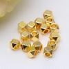 Cuentas de Oro de 18/14K con Esquinas Recortadas en Forma de Rombo, Cuentas de Cobre que Conservan el Color, Cuentas Espaciadoras de Transferencia, Material para Pulseras y Collares DIY, Accesorios con Cuentas
