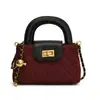 Bolso cuadrado pequeño con patrón de rombos nuevo, estilo francés, moderno y elegante, con asa de cadena, adecuado para el trabajo, para ir y venir del trabajo, y se puede llevar como bolso de hombro o bolso cruzado