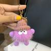 Pingente de Bolsa de Bolas de Carvão Pequenas Nova Bola de Pelo Chaveiro Feito à Mão Pelúcia Fofo Prêmio de Atividade Presente de Formatura