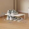 Zapatero bajo cama, estante para zapatos, estante de capas, estante divisor de zapatero, solución de almacenamiento de zapatos, soporte de zapatos de doble capa bajo la cama para dormitorio