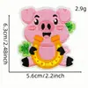 Pegatinas de Tela Bordadas Irlandesas Dibujos Animados Bendición Festiva Monedas de Oro Cerdo Lindo Parche Pegatinas Accesorios para Ropa Etiquetas Bordadas para Computadora