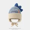 Gorro de Dibujos Animados Coreanos KT para Niños Gorro de Lana para Niños de 5 Años Gorro con Protección para los Oídos Otoño Invierno Cálido para Niñas Niños Mayores Gorro de Punto
