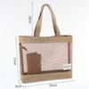Bolsa de malla para examen Bolso tote de un hombro Bolsa para tutor Bolsa con cremallera Archivo A4 datos Malla transparente capacidad