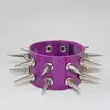 Joyería de Venta Caliente Transfronteriza Europea y Americana Estilo Punk Pulsera de Cuero PU de Doble Fila Pulsera de Tendencia de Personalidad de Motocicleta Pulsera