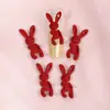 Joias para Unhas de Cyber Celebridade Crânio Coelho Morte Doce Estilo Menina Tinta Metálica Coelho Esfolado Desenho Animado Decoração Estereoscópica para Unhas