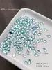 Nuevos Pedrería para Uñas con Raya Lateral Color Azul Lago, Pedrería 3D de Lujo Ligero con Forma de Diamante de Base Plana para Decoraciones de Uñas DIY al por Mayor