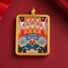 Colgante Thangka Zakilam Quinto Maestro Madre Verde Thangka Tibetano Cuadrado Colgante Dorado Varios Patrones para Elegir