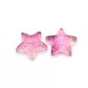 Pendientes de resina con forma de corona de corazón de cinco estrellas, color degradado, color rosa brillante, materiales de joyería, decoración de carcasa de teléfono móvil