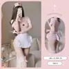 Lingerie sexy, uniforme de enfermeira de puro desejo, bodycon sexy para seios pequenos, roupa de dormir sedutora para não tirar qqny 8588