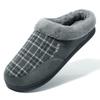 Comercio Exterior Personalizado Al Por Mayor Amazon Transfronterizo Talla Grande Pantuflas de Algodón para Hombre Invierno Exterior Engrosadas Suela Gruesa Forradas de Felpa Cálidas Pantuflas de Algodón