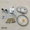 Tendedero de Balcón de un Solo Poste con Manivela, Juego Completo de Accesorios, Manivela Manual, Cable de Acero, Adaptador de Esquina, Juego de Polea Fija