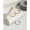 606 Estilo K Ins Nicho Diseño de Lujo Accesible Normcore Textura Plisada Circonita Anillo Fino Plata Esterlina S925 Anillo para Mujer