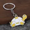 Fornecido Diretamente do Fabricante, Chaveiro de Tartaruga Desenho Animado Mais Vendido na Fronteira, Pingente de Animal Esmaltado em Metal, Acessório para Mochila de Estudante
