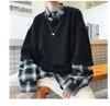 Chaqueta para Hombre Otoño 2023 Casual Combinable Top Cuello Color Sólido Japonés Holgado Delgado Chaqueta para Hombre