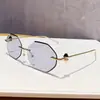 Nuevas gafas de sol poligonales 2026, gafas de influencer ins europeas y americanas, gafas sin montura transfronterizas, moda para mujer