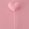Ramo Mixto de Rama de Flor con Forma de Corazón Tejido a Mano, Regalo para Novia, Corazón de Hilo Multicolor Crochet Regalo al por Mayor